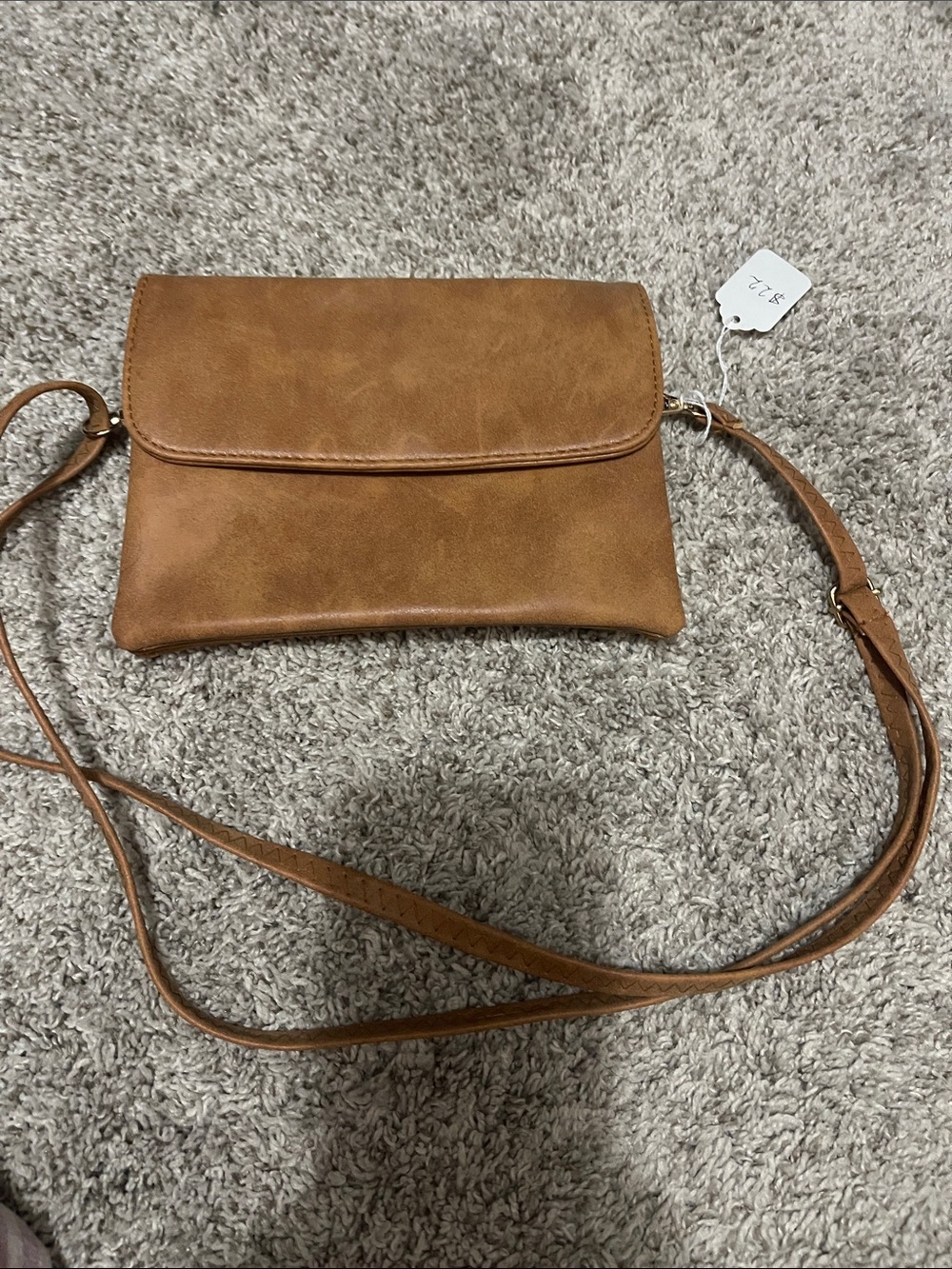 Tan Crossbody Clutch Bag - Unbranded